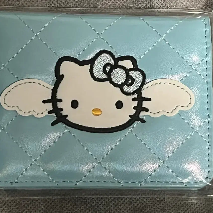 [BUNJANG] Hello Kitty Stationery 2-Tier Bifold Wallet Angel Blue Card Holder / 단순개봉 헬로키티 문방구 2단 반지갑 엔젤 블루 카드지갑
