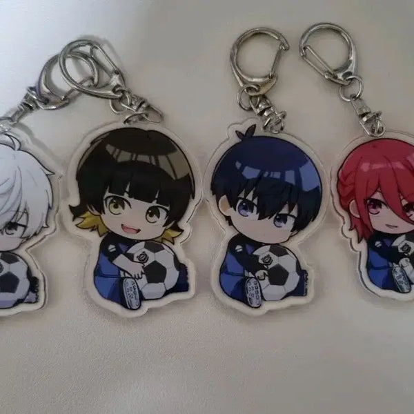[BUNJANG] Blue Lock Acrylic Keyring Set (4 Types) / 블루록 아크릴 키링 4종
