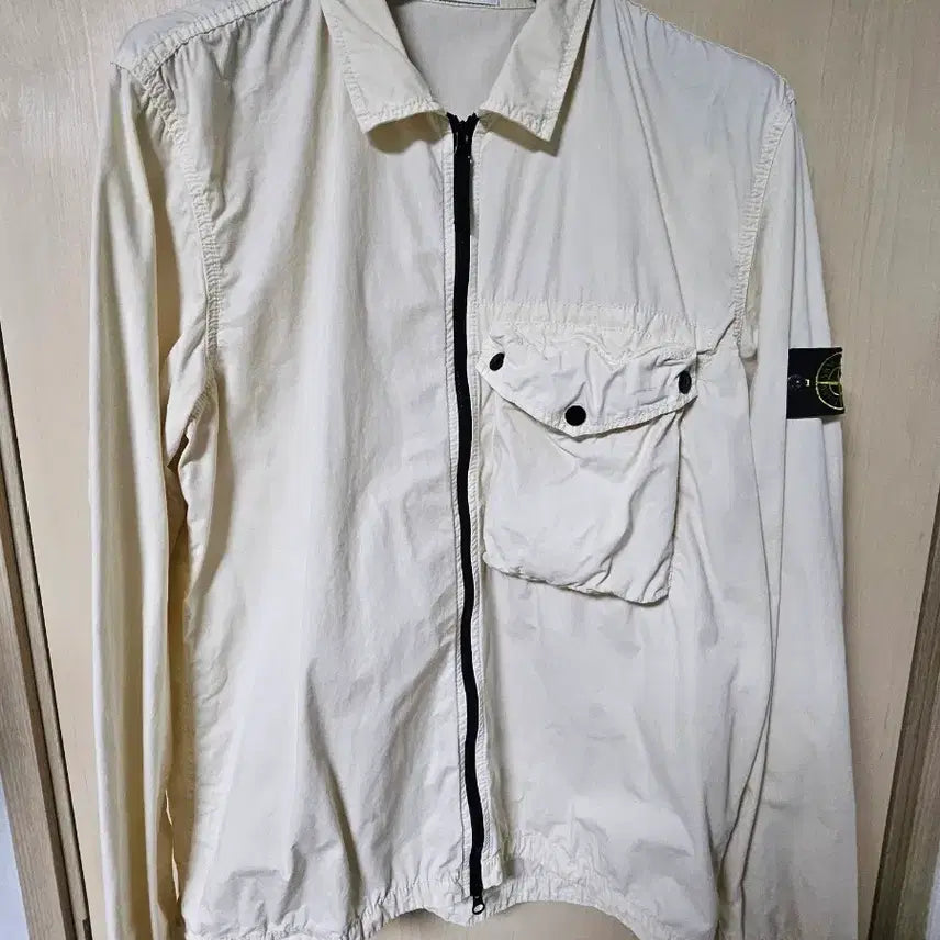 [BUNJANG] Stone Island 21SS Old Effect Overshirt Ivory 2XL / 스톤아일랜드 21ss 올드이펙트 오버셔츠 아이보리색 2XL