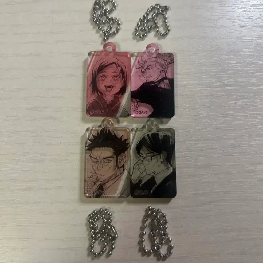 [BUNJANG] Jujutsu Kaisen Acrylic Charm Set / 주술회전 아크릴 챰 4종 일괄