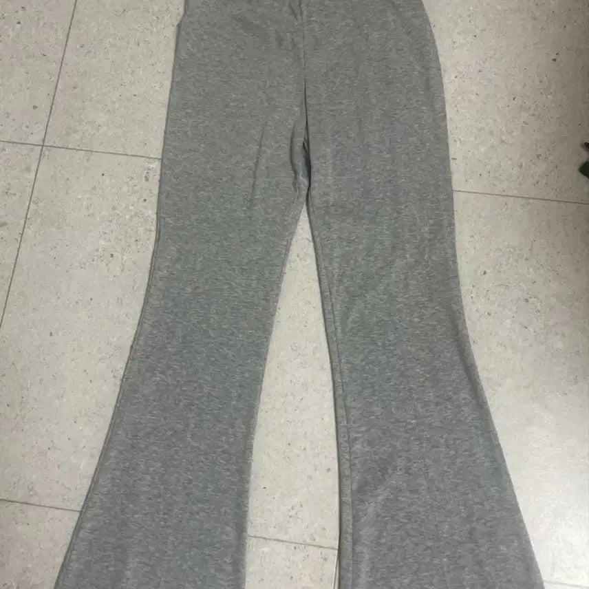 [BUNJANG] Comfortable Gray Cotton Bootcut Pants / 그레이 부츠컷