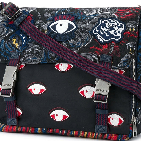 [BUNJANG] Kenzo Multi Logo Messenger Bag / [희귀] 겐조 멀티 로고 메신저백 (크로스백) 가방