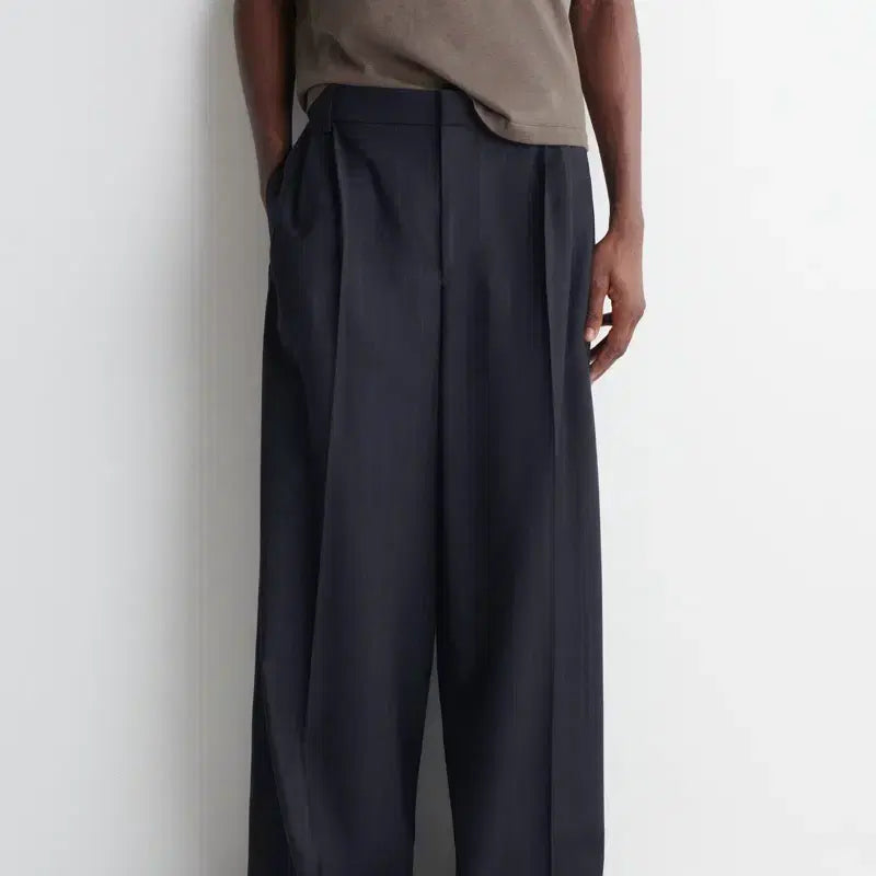 [BUNJANG] COS Wide Wool Pants (Navy) / [46] 코스 COS 와이드 울 팬츠 (네이비)