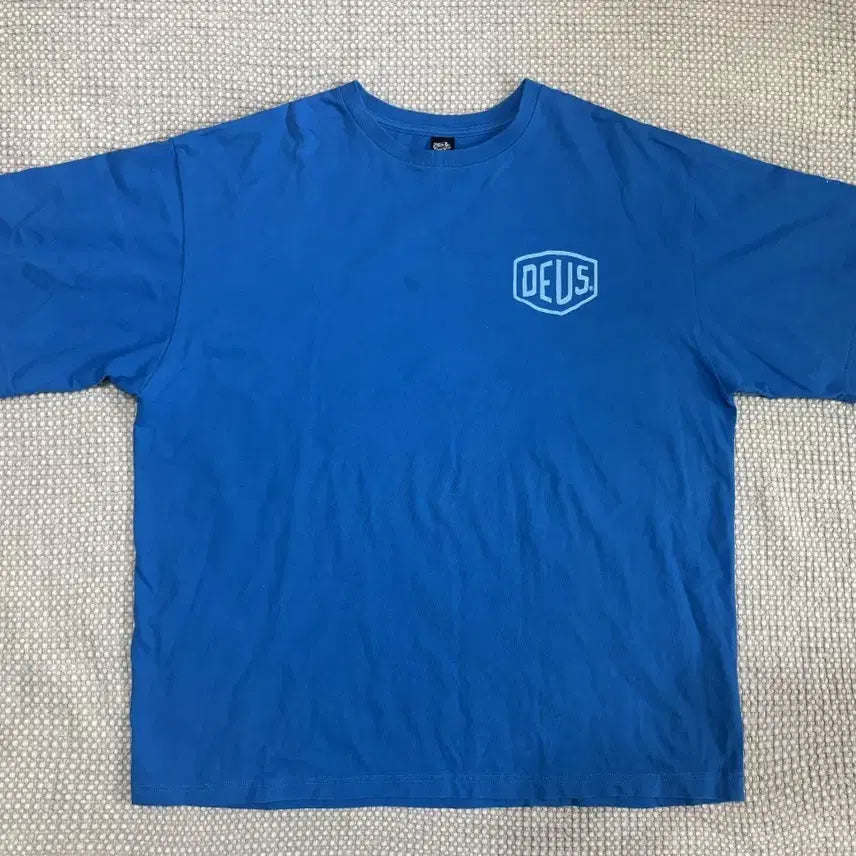 [BUNJANG] Deus Ex Machina College T-Shirt Midnight Blue XXL / 데우스 반팔 티셔츠 미드나잇 블루 XXL