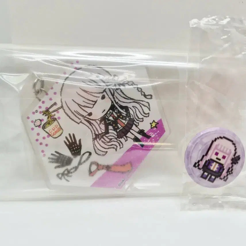 [BUNJANG] GraffArt Acrylic Charm & Dot Can Badge Set - Kyoko Kirigiri (Danganronpa) / [세트] 아크릴 챰 & 도트 캔뱃지 GraffArt 키리기리 쿄코 단간론파