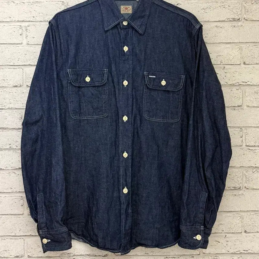 [BUNJANG] Sugarcane Denim Workshirt L / 슈가케인 데님 워크셔츠 L사이즈