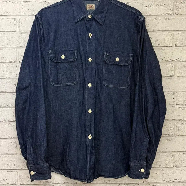 [BUNJANG] Sugarcane Denim Workshirt L / 슈가케인 데님 워크셔츠 L사이즈