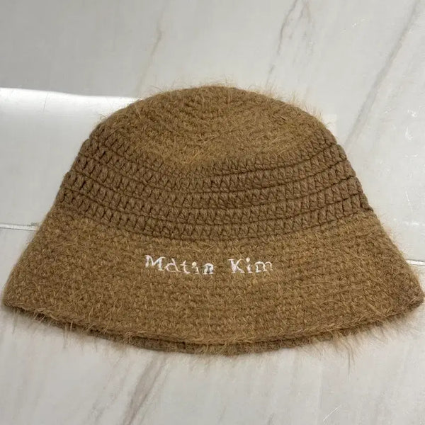 [BUNJANG] Matinkim Women's Knit Bucket Hat Brown / 마뗑킴 여성 니트 버킷햇 브라운