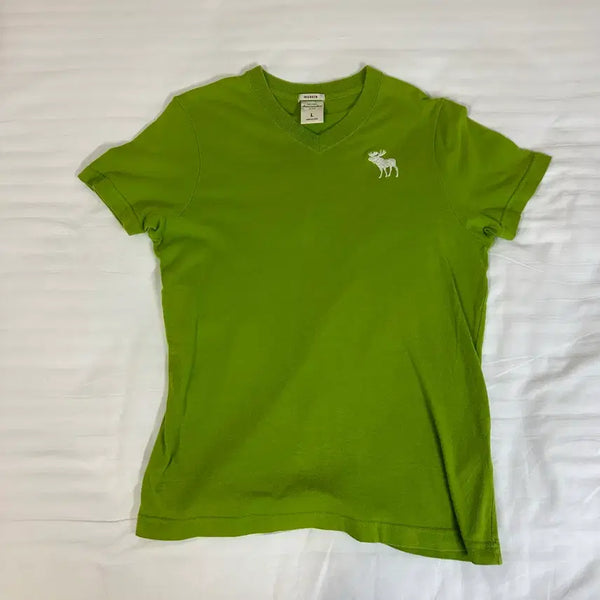 [BUNJANG] Abercrombie Kids Short Sleeve T-Shirt Green / 아베크롬비 키즈 반팔 그린