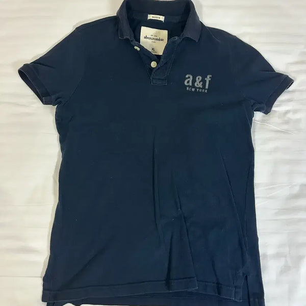 [BUNJANG] Abercrombie Kids New York Short Sleeve Polo Shirt Navy / 아베크롬비 키즈 뉴욕 반팔 카라티 네이비