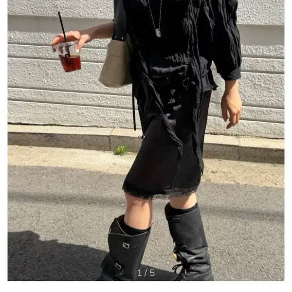 [BUNJANG] Fient Rogue Tabby Blouse / 피엔트 로그 타이블라우스
