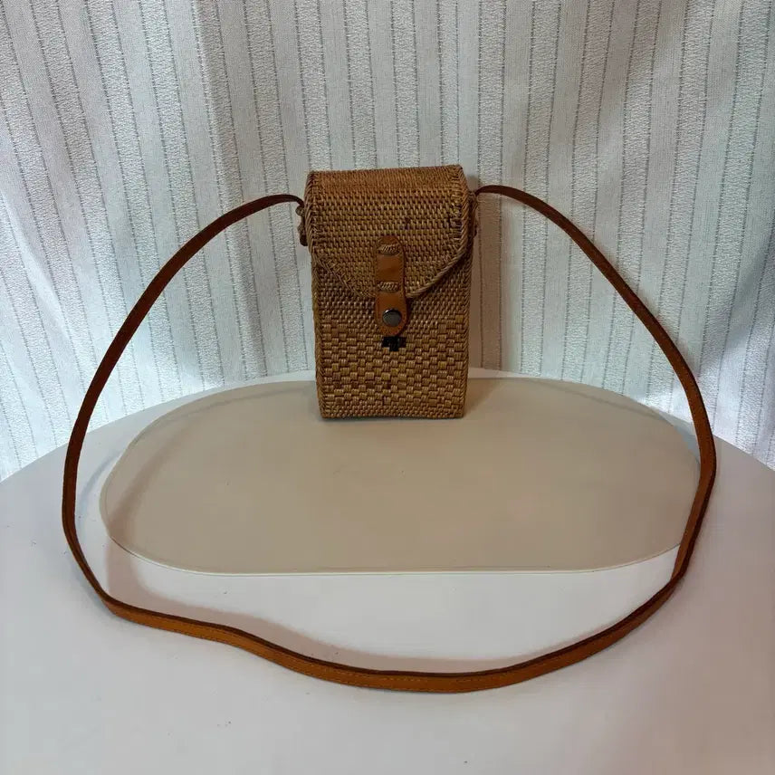 [BUNJANG] Rattan Mini Crossbody Bag / 라탄 미니 크로스백