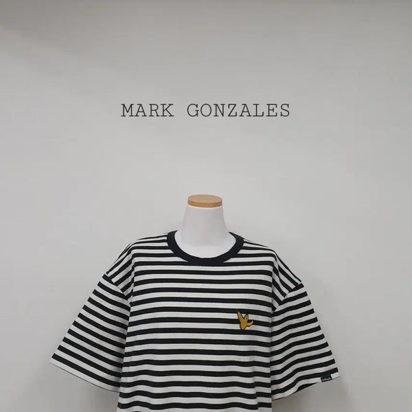 [BUNJANG] Mark Gonzales Striped Short Sleeve T-Shirt / 세일)No.26070904 마크곤잘레스 스트라이프 반팔티