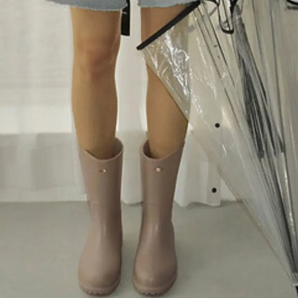 [BUNJANG] NUUS Mid Rain Boots Grey 230 / (누스/8.8만원)미들 레인부츠 장화 그레이 230