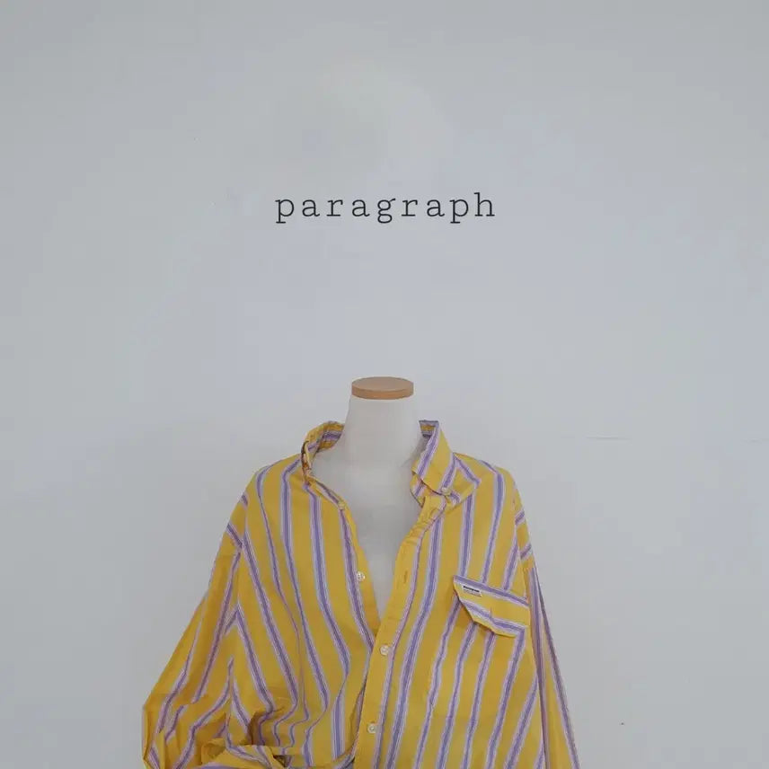 [BUNJANG] Paragraph Stripe Shirt Yellow / No.26070914 Paragraph 패러그래프 스트라이프 셔츠 옐로우