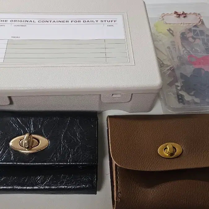 [BUNJANG] Vintage Scrapbooking Supply Bundle with Pouch & Case / 빈티지다꾸템 소분+ 파우치&케이스 등 일괄