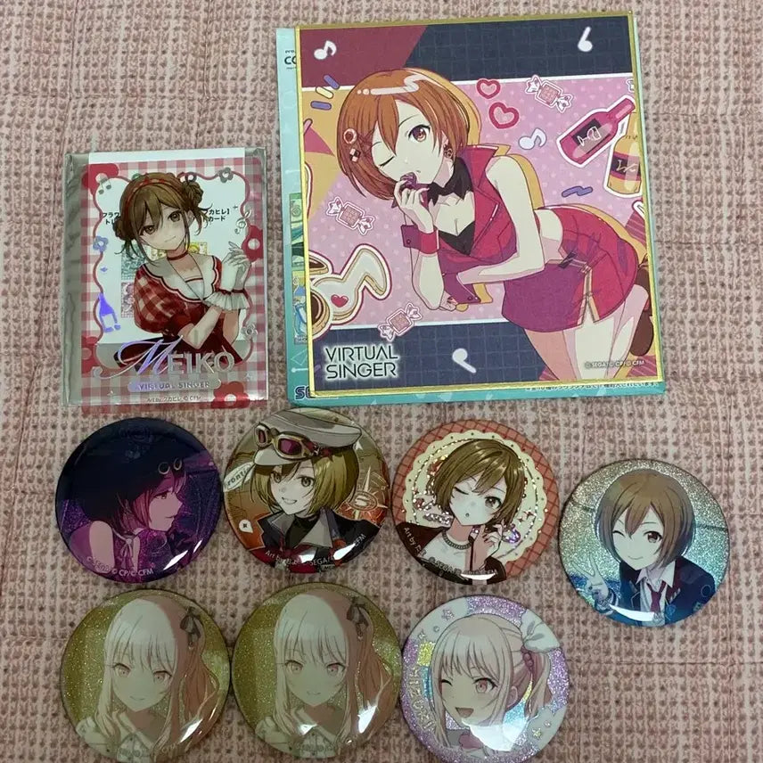 [BUNJANG] Project Sekai Mizuki & Meiko Bundle Set - Can Badge, Shikishi, Clear Card / 프로젝트 세카이 프세카 미즈키 메이코 캔뱃지 색지 클리어 카드 일괄