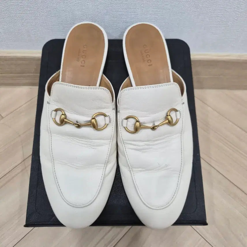 [BUNJANG] Gucci White Mules Loafers / 구찌 로퍼 화이트 뮬
