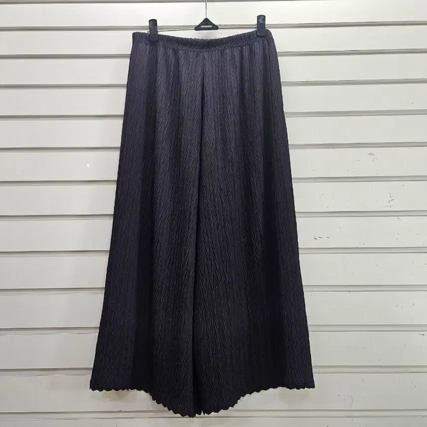 [BUNJANG] Dark Purple Brown Pleated Fabric Wide Banding Pants / 다크퍼플브라운 주름원단 와이드밴딩바지66/보물찾기천사