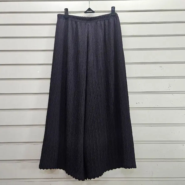 [BUNJANG] Dark Purple Brown Pleated Fabric Wide Banding Pants / 다크퍼플브라운 주름원단 와이드밴딩바지66/보물찾기천사