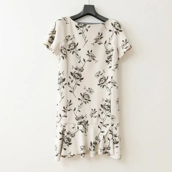 [BUNJANG] Zara Basic Neoprene Floral Dress XS / 자라 베이직 네오프렌 플로럴 원피스 XS
