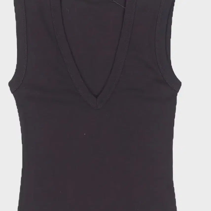 [BUNJANG] Zara Brown V-Neck Sleeveless Top / 자라 나시 민소매 브라운
