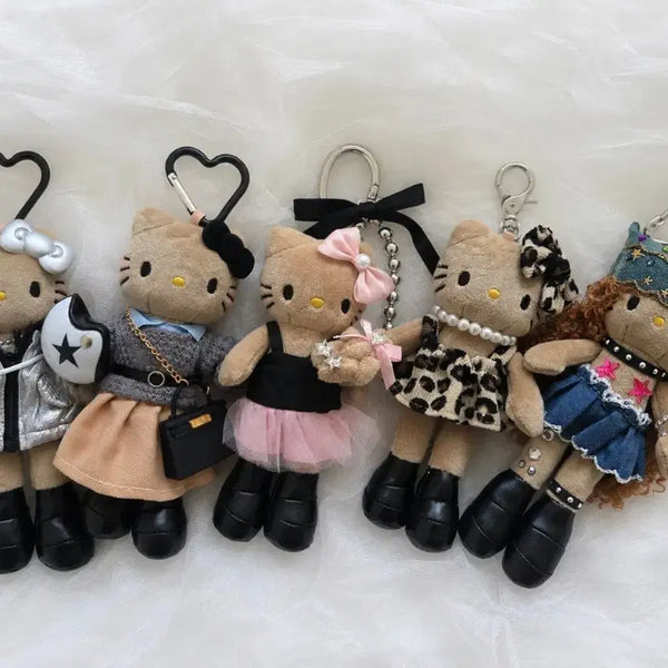 [BUNJANG] Hello Kitty 5-Piece Long-Legged Tanning Kitty Keychain Set / (일괄판매)헬로키티 키링 5종 세트 롱다리 태닝 키티