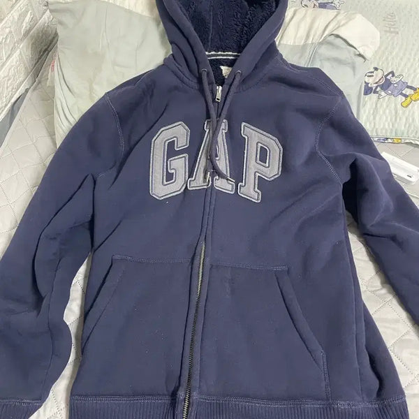 [BUNJANG] GAP Fleece Lined Hooded Zip-Up Jacket Navy S / GAP 기모 후드 집업 네이비 s사이즈