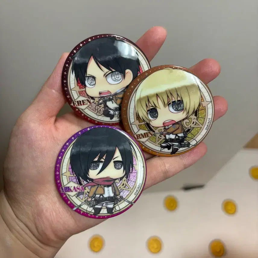 [BUNJANG] Attack on Titan Can Badge Bundle Set / 진격의 거인 캔뱃지