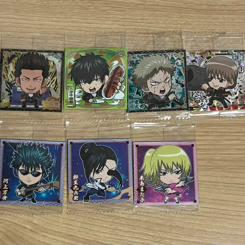 [BUNJANG] Gintama Wehsel Seal Shinsengumi Hijikata Sougo 7-Piece Bundle Set / 은혼 웨하스씰 진선조 히지카타 소고 7종 일괄 판매
