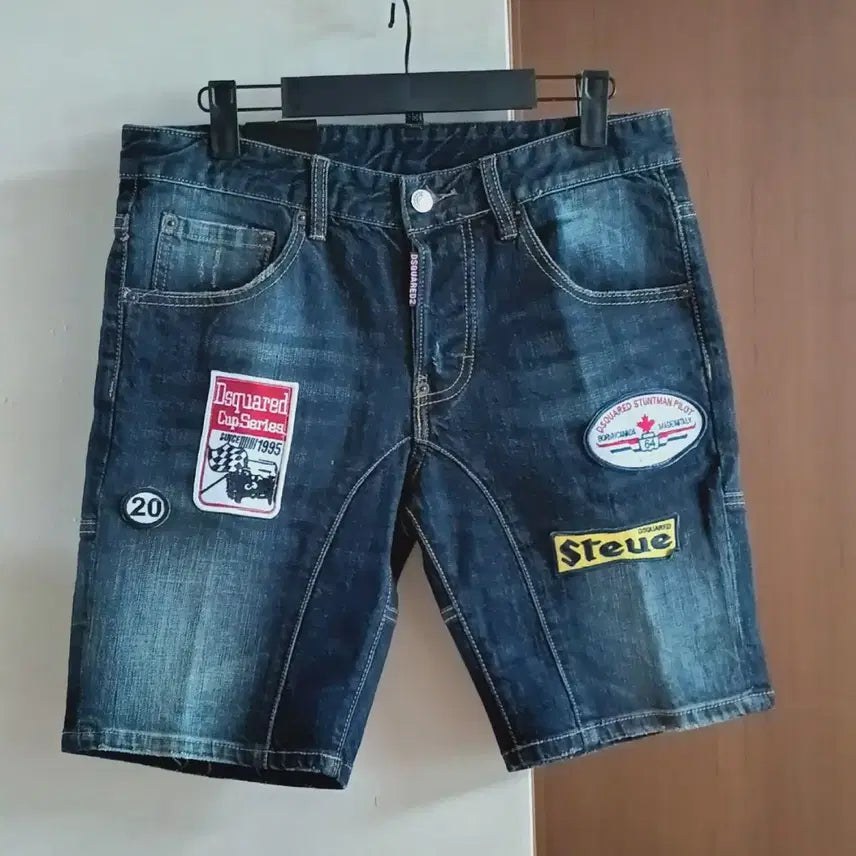 [BUNJANG] DSQUARED2 Patch Denim Shorts / 새상품)디스퀘어드2 패치 데님 반바지(공용가능)
