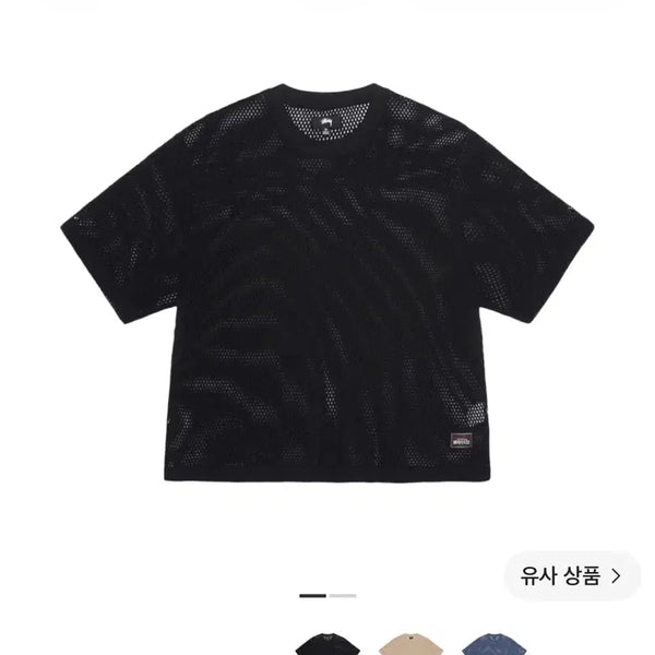 [BUNJANG] Stussy Mesh Jersey Crew Black Short Sleeve T-shirt / L) 스투시 메쉬 저지 크루 블랙 반팔