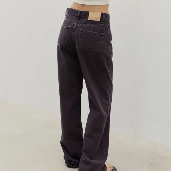 [BUNJANG] L.B.A. Oxford Denim Stone Plum Trousers / 르바 옥스퍼드 데님 스톤 플럼