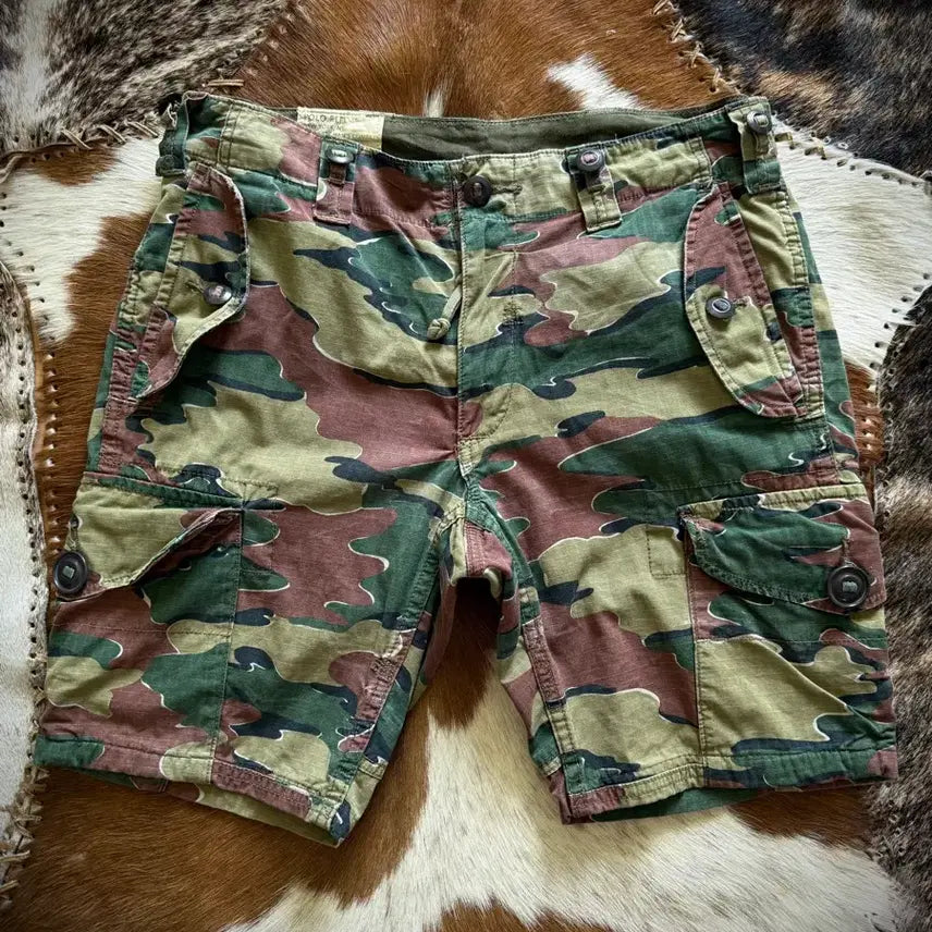 [BUNJANG] Polo Ralph Lauren 60s Belgian Army Jigsaw Camo Ripstop Half Pants / 60s 벨기에군 폴로 랄프로렌  Jiwgsaw Camo pants