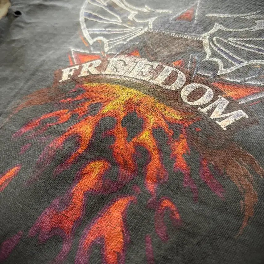 [BUNJANG] 00s Harley-Davidson USA T-Shirt Sun Fading Distressed / 00s USA 할리데이비슨 하드 썬페이딩 디스트로이드 티셔츠