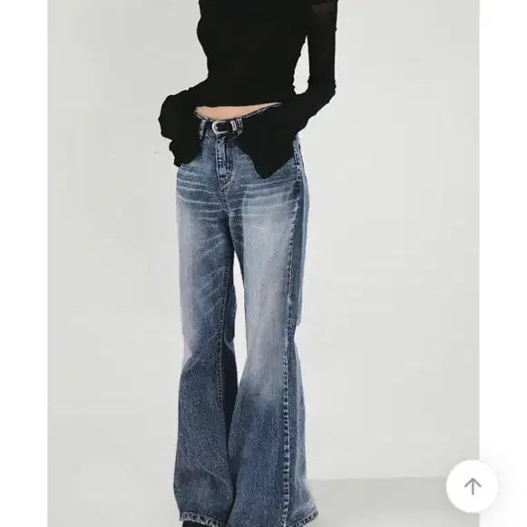 [BUNJANG] Sikwon Pure Cat Semi Wide Bootcut Denim Pants / 가격제안 받습니다) 시크원 퓨어 캣 세미 와이드 부츠컷 데님팬츠