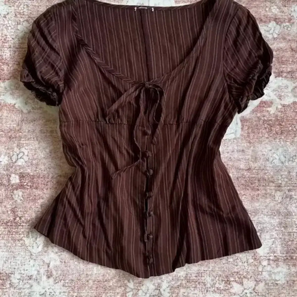 [BUNJANG] Japanese Vintage G-Chic Blouse / 일본 빈티지 긱시크 블라우스 와이즈걸 카모메산장 카메빈티지 차일드매거진