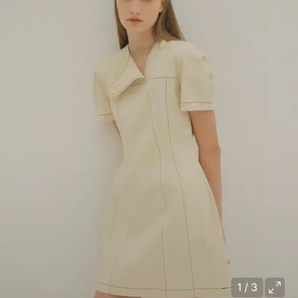 [BUNJANG] Pol'n Alice Stitch Mini Dress / (새제품) 폴앤앨리스 스티치 미니드레스 원피스 P/A