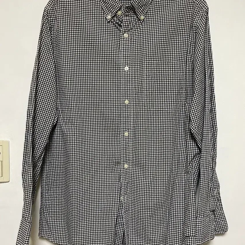 [BUNJANG] UNIQLO Black Gingham Check Shirt - Size L / [UNIQLO] 유니클로 블랙 깅엄 셔츠 L사이즈