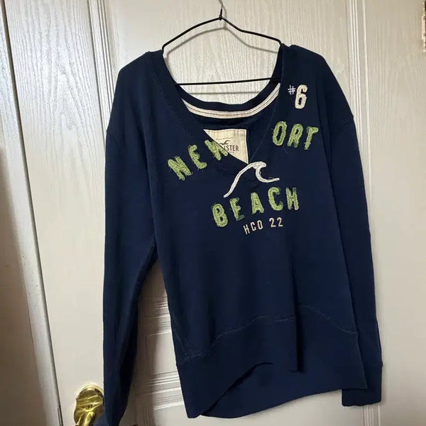 [BUNJANG] Hollister Navy Sweatshirt / 홀리스터 네이비 맨투맨