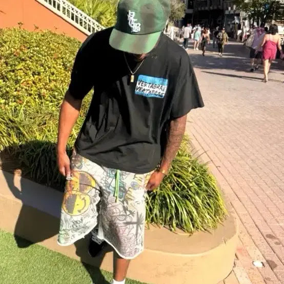 [BUNJANG] Vertabrae Gradient Green Distressed Snapback Cap / Vertabrae 그라데이션 그린 디스트로이드 스냅백 캡