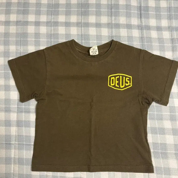 [BUNJANG] Deus Ex Machina Kids Khaki T-Shirt Size 5 / 데우스엑스마키나 반팔 카키 키즈5사이즈