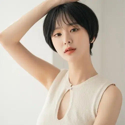 [BUNJANG] Gabalnara Handmade Custom Women's Lace Skin Full Wig Leaf Cut Cancer Essence Comb / 미사용)가발나라 수제 맞춤 여성 레이스스킨 통가발리프컷 항암 에센스 빗