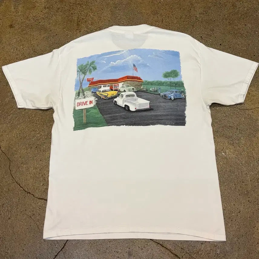 [BUNJANG] In-N-Out Burger Official Goods 2000s Vintage T-Shirt / 00년 미국 빈티지 인앤아웃버거 공식굿즈 반팔티