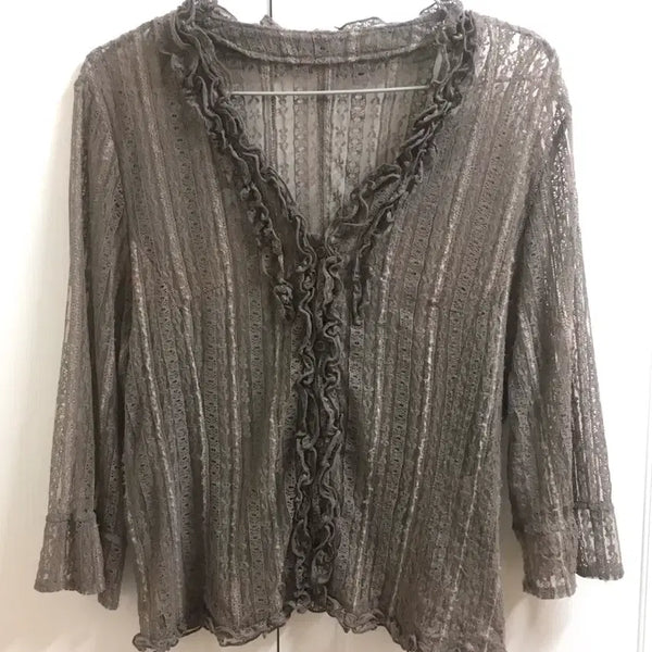 [BUNJANG] Japanese Vintage Oriental Lace Cardigan / 일본 빈티지 오리엔탈 레이스 가디건 레테 카메빈티지 와이즈걸