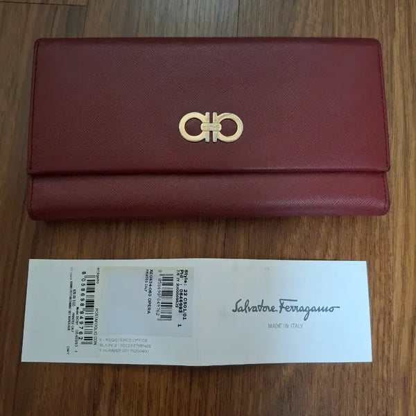 [BUNJANG] Salvatore Ferragamo Gancini Long Wallet Burgundy / 페라가모 간치니 장지갑 버건디
