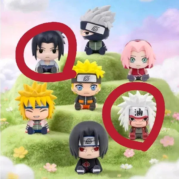 [BUNJANG] Naruto EAKI Seated Figure Sasuke Jiraiya Bundle Set / 나루토 EAKI 앉은 피규어 사스케 지라이야 일괄