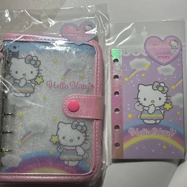 [BUNJANG] Sanrio Hello Kitty 6-Ring Diary Seal Binder Fairy Edition with Inserts / 헬로키티 6공 다이어리 씰 바인더 페어리 요정+속지