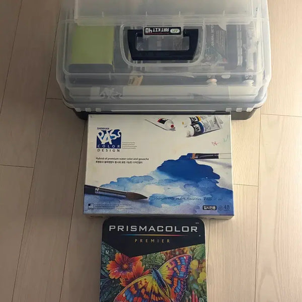 [BUNJANG] Art School Application Supplies Bundle (Gouache, Prismacolor, Markers, Pencils, etc.) / 입시미술 용품(패스물감,프리즈마,마카,연필 등)