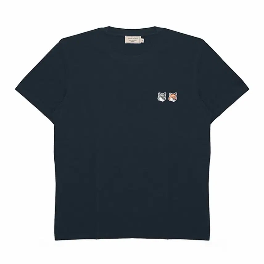 [BUNJANG] Maison Kitsuné Double Fox Head Patch Short Sleeve T-Shirt Charcoal XL / 메종키츠네 더블 폭스 헤드 패치 반팔 티셔츠 차콜 XL